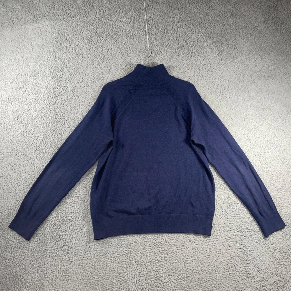 Banana Republic Sweater Men Large‎ 1/4 Zip Cotton Cashmere Classic Preppy